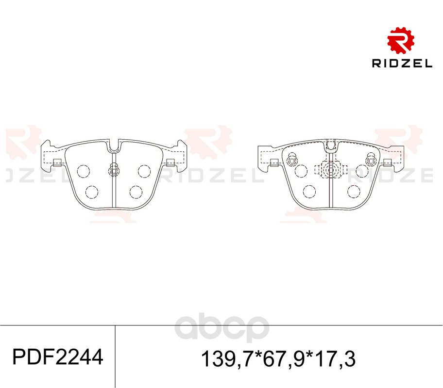 

Комплект тормозных колодок RIDZEL PDF2244