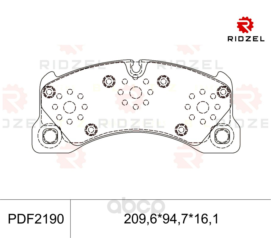 

Комплект тормозных колодок RIDZEL PDF2190