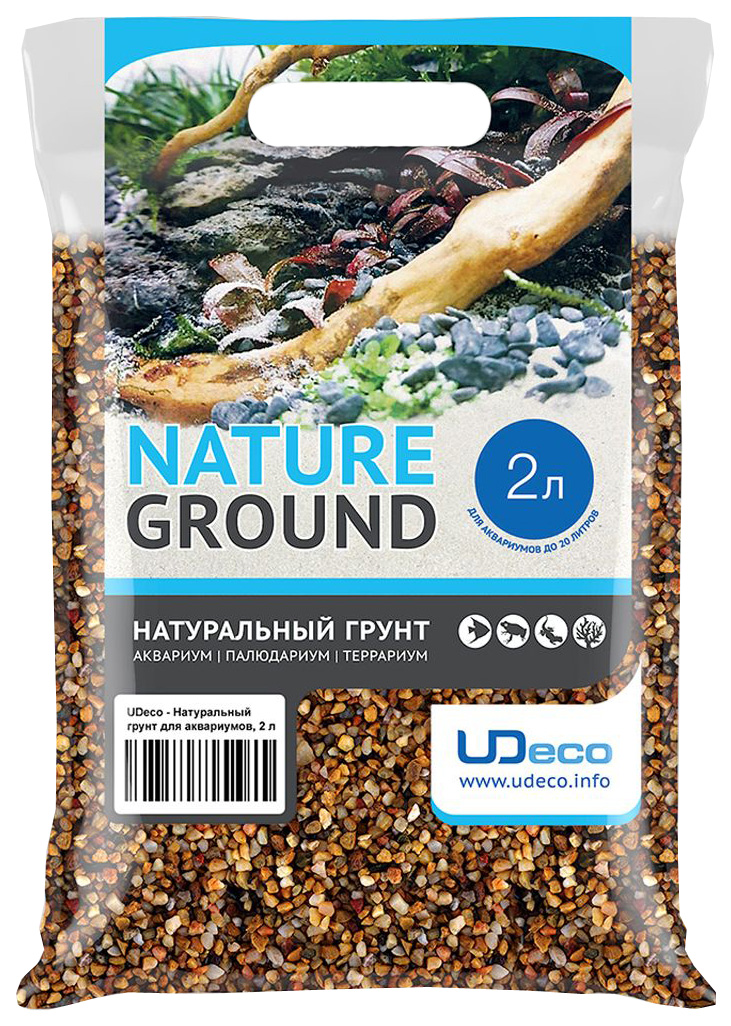 

Грунт для аквариума UDeco River Yellow 3-4 мм 2 л, Желтый