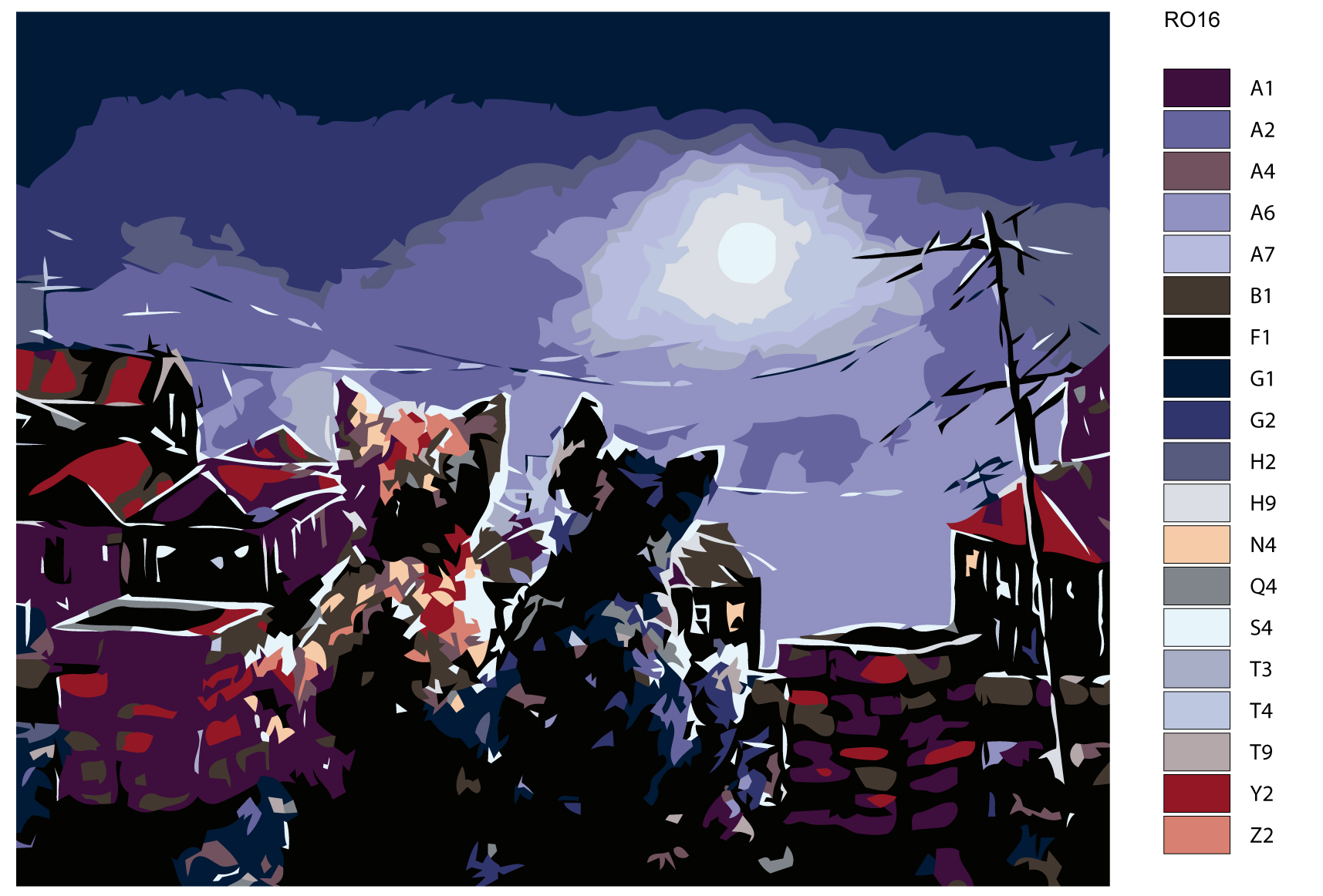

Картина по номерам, 40 x 50, RO16, RO16