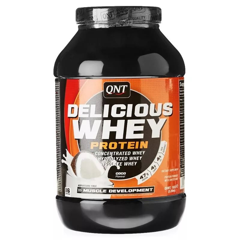 фото Протеин qnt delicious whey protein, 908 г, coco