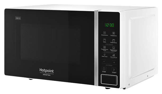 фото Микроволновая печь с грилем hotpoint-ariston mwha 203 w white/black