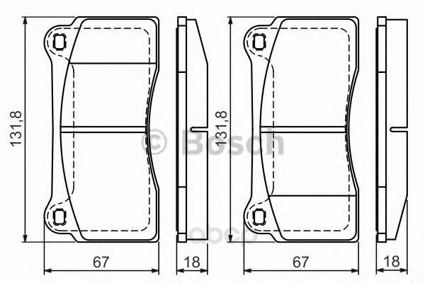 

Тормозные колодки дисковые BOSCH 0986494353