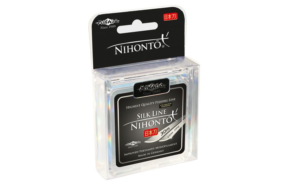 Леска монофильная Mikado Nihonto Silk Line 0,14 мм, 150 м, 3,2 кг, grey