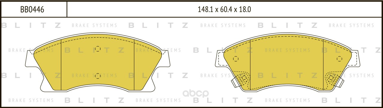 

Тормозные колодки дисковые BLITZ BB0446