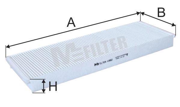 фото Фильтр воздушный салона mfilter k 952