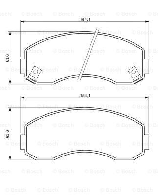 

Комплект тормозных дисковых колодок BOSCH 0 986 494 314