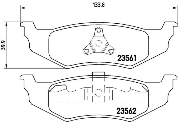 

Комплект тормозных дисковых колодок brembo P 11 010