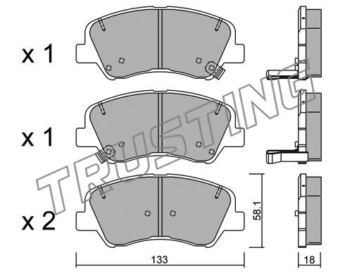 фото Комплект тормозных дисковых колодок trusting 959.0