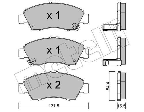 

Тормозные колодки METELLI дисковые 2201380