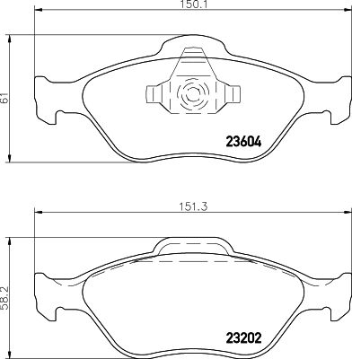 Тормозные колодки MINTEX дисковые MDB2314