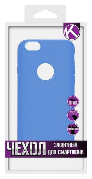 фото Чехол krutoff для iphone 6/6s light blue