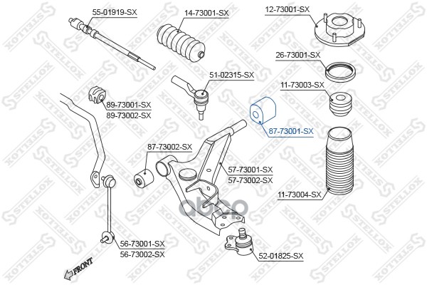 

Сайлентблок Stellox 8773001SX