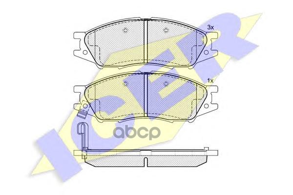 

Комплект тормозных колодок ICER 181635
