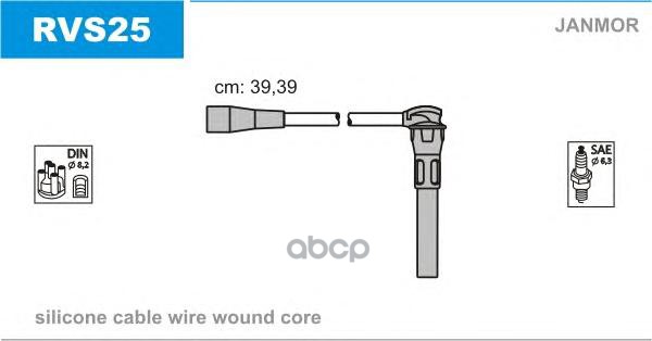 

Комплект проводов зажигания JANMOR RVS25