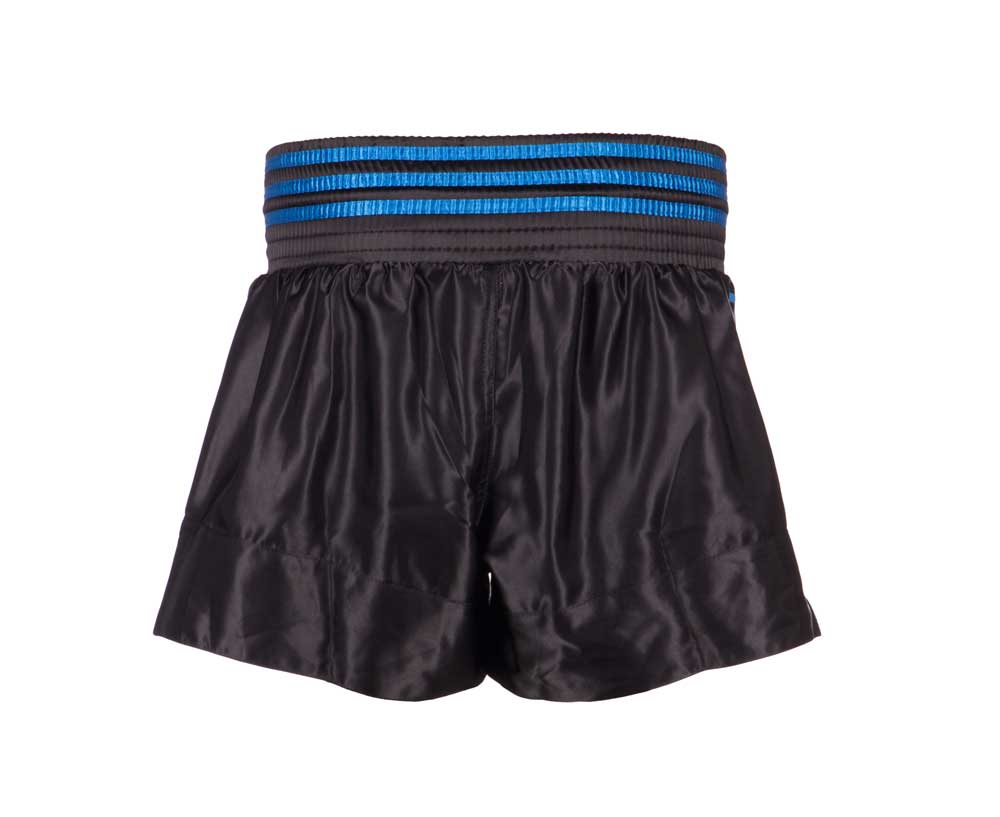 Шорты Adidas Thai Boxing Short Satin, black/blue, M INT