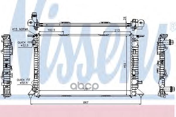 фото Радиатор охлаждения nissens 60323