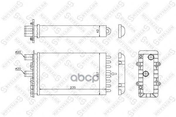 фото Радиатор печки stellox 1035079sx