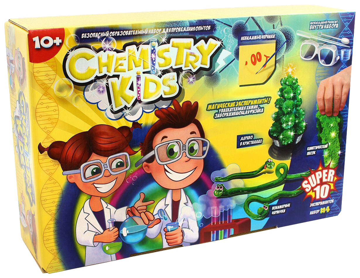 фото Набор для исследования danko toys chemistry kids 10 магических экспериментов chk-01-04