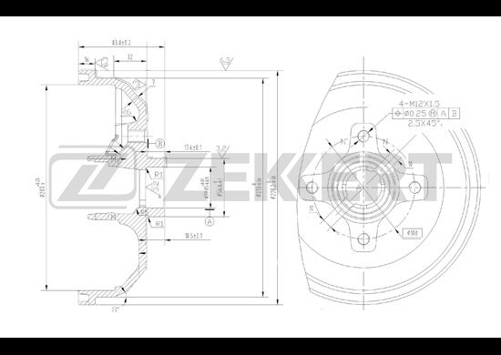 

Тормозной барабан ZEKKERT BS-5079