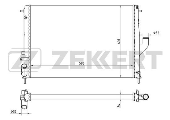 

Радиатор охлаждения двигателя ZEKKERT MK-1083