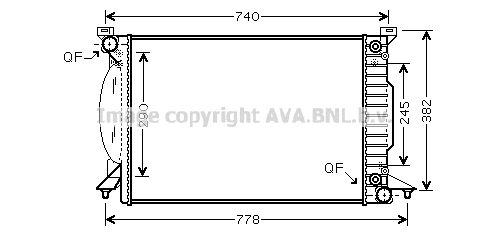 

Радиатор охлаждения двигателя AVA QUALITY COOLING AI2207