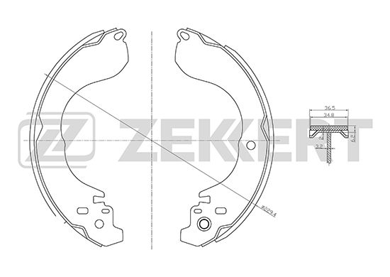 

Комплект тормозных колодок ZEKKERT BK-4179