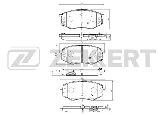 

Тормозные колодки ZEKKERT дисковые BS-2815