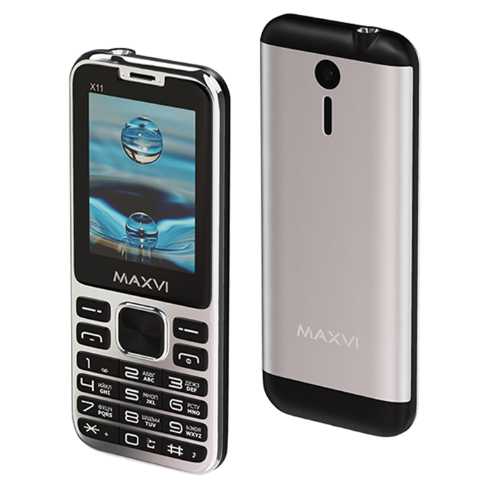 фото Мобильный телефон maxvi x11 metallic silver