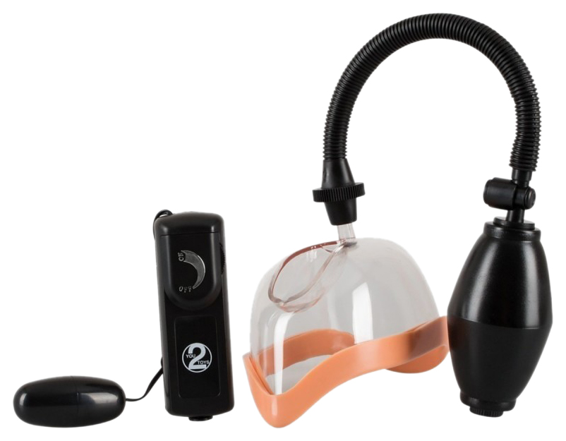 Женская вакуумная помпа с вибрацией и грушей