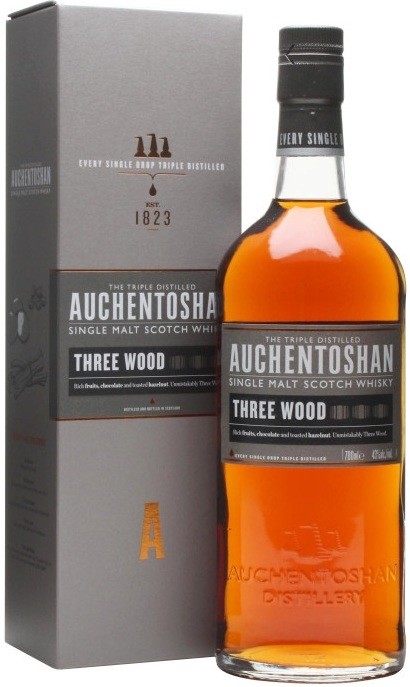 фото Виски auchentoshan three wood gift box 0.7 л