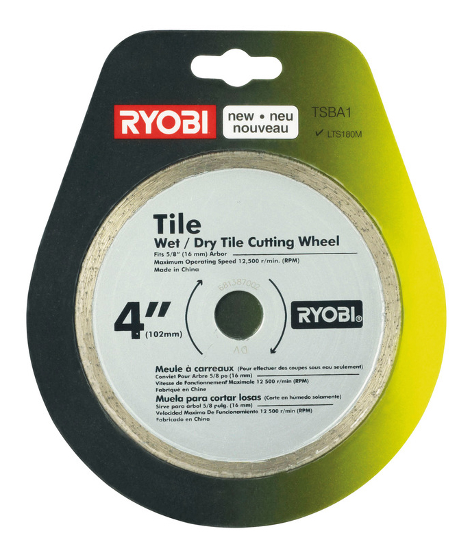 фото Диск отрезной алмазный по керамике ryobi tsba1 tile saw blade emea