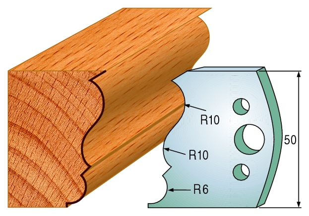 Комплект из 2-х ножей 50x4 SP 690.506