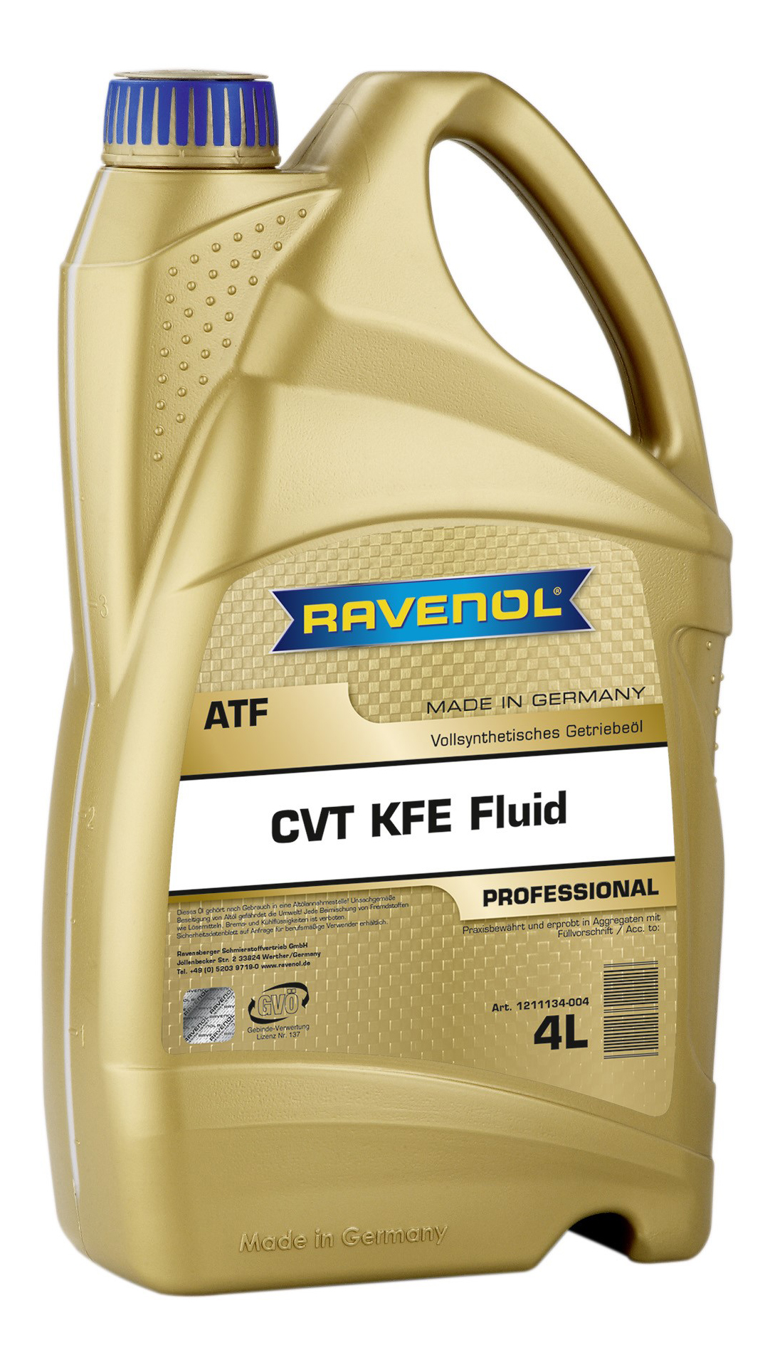 фото Трансмиссионное масло ravenol cvt kfe fluid 4л 1211134-004