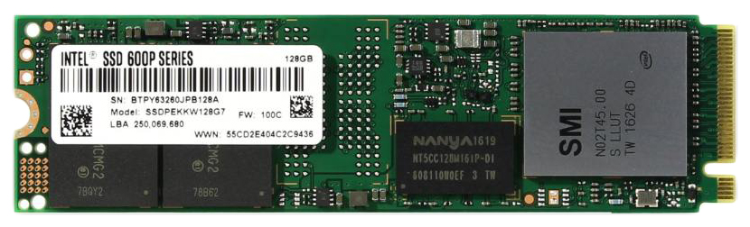 

Внутренний SSD накопитель Intel 600P 128GB (SSDPEKKW128G7X1), sSDPEKKW128G7X1