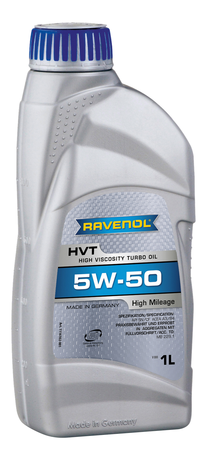 фото Моторное масло ravenol hvt high viscosity turbo oil sae 5w-50 1л