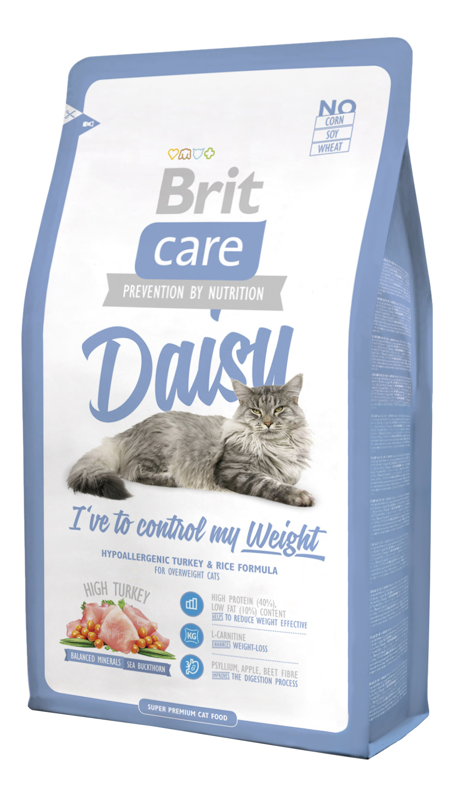 фото Сухой корм для кошек brit care daisy, гипоаллергенный облегченный, индейка и рис, 7кг