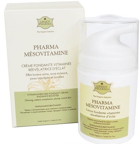 фото Крем с витаминами greenpharma pharma mesovitamine для сияния и тонуса кожи, 50 мл green pharma