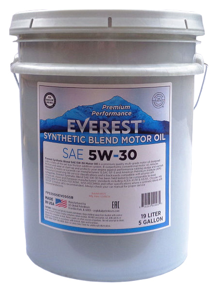 

Моторное масло Everest Synthetic Blend A5/B5 5W30 19 л, Synthetic Blend A5/B5