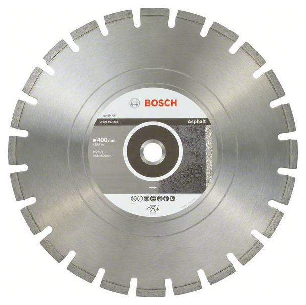 фото Диск отрезной алмазный bosch stf asphalt 400-25,4 2608603832