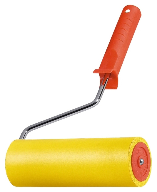 Валик прижимной резиновый с ручкой MATRIX 150 мм 81015 ванночка для краски с ручкой желтый 2 л