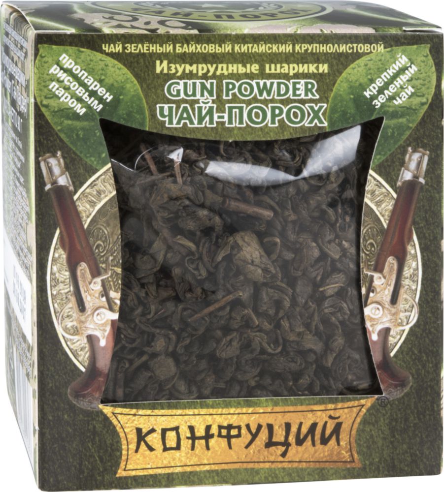 

Чай зеленый Конфуций gun powder 90 г