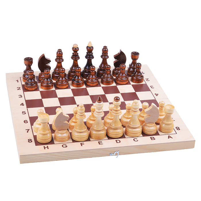 Шахматы гроссмейстерские в комплекте с доской Рыжий кот ИН-7522
