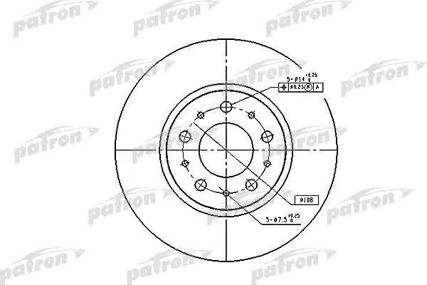 фото Тормозной диск patron pbd1697