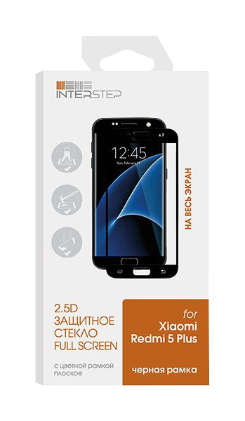 

Защитное стекло InterStep для Xiaomi Redmi 5 Plus Black, IS-TG-XIARD5PFB-000B202
