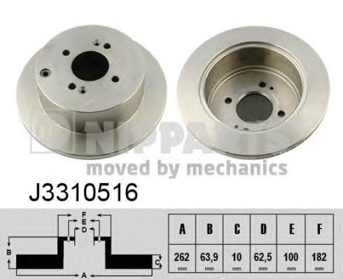 

Тормозной диск NIPPARTS J3310516