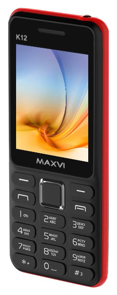 фото Мобильный телефон maxvi k12 black/red