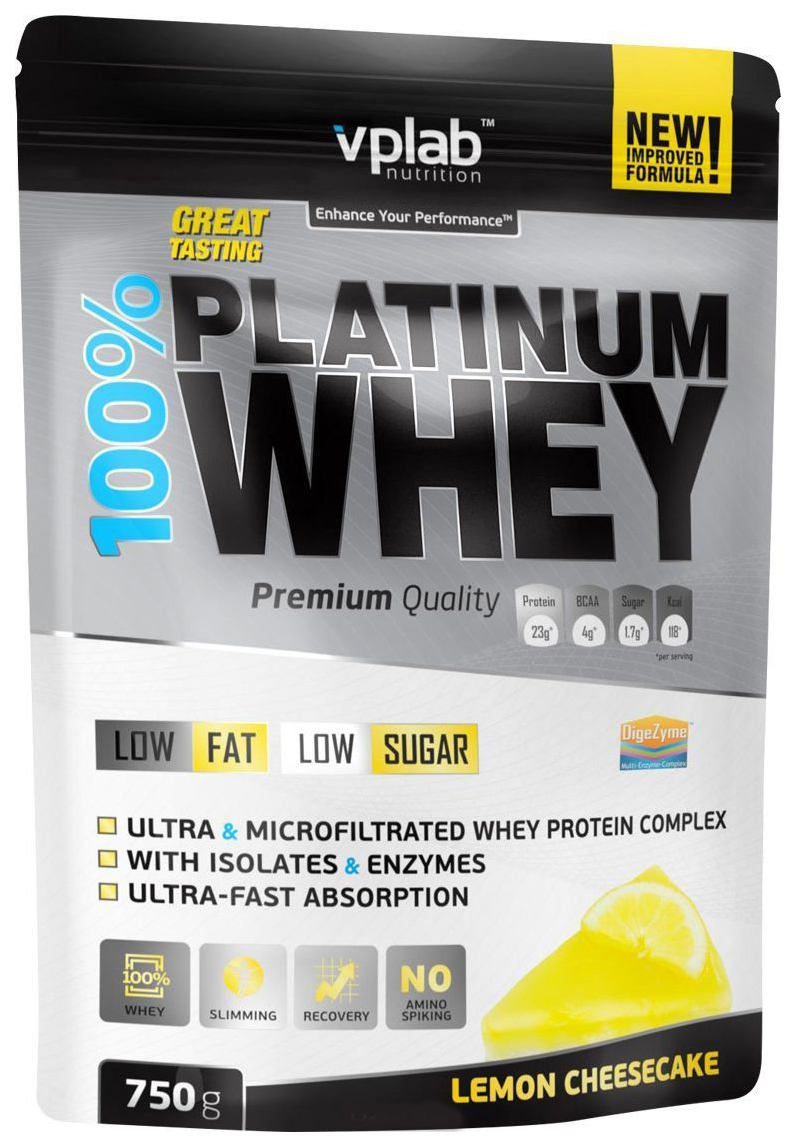 

Протеин VPLab 100% Platinum Whey, 750 г, lemon cheesecake, 100% Platinum Whey