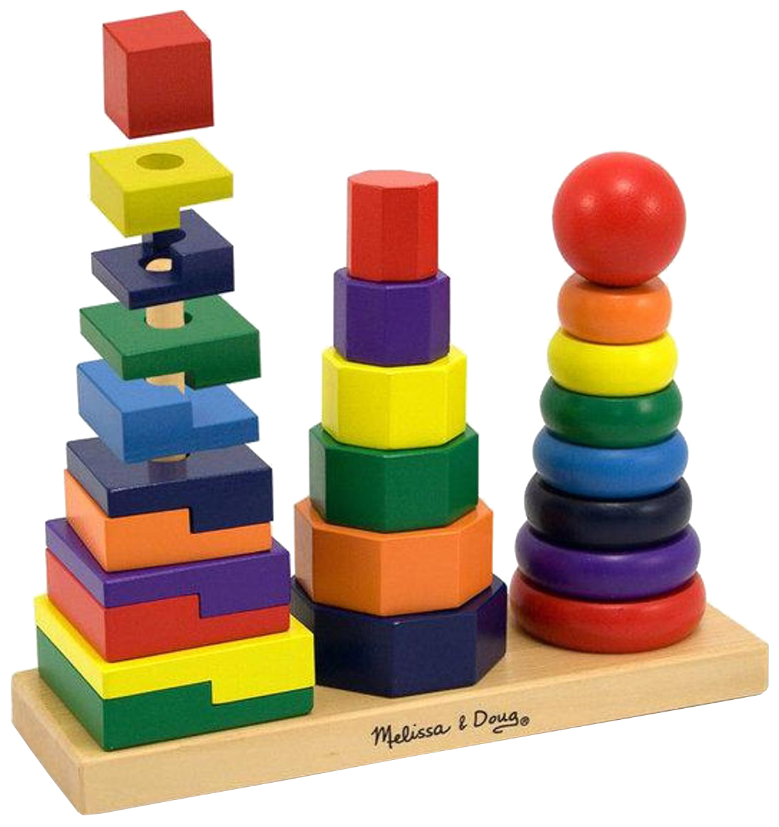 фото Развивающая игрушка melissa and doug геометрическая пирамидка melissa & doug