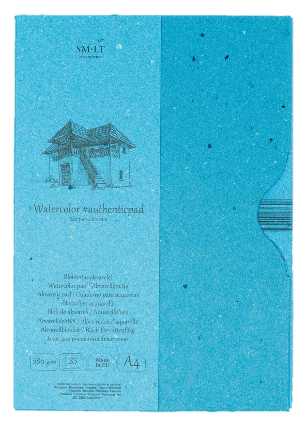 

Альбом в папке для акварели Smiltainis "Watercolor Authentic", А4, 35 л
